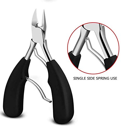 THR3E STROKES TOE CUTTER Nail Clipper for Ingrown or Thick Toenails, Heavy Duty Toenail Trimmer Nail Clipper Pedicure Tool with Long Handle and Soft Grip for Seniors - Image 6