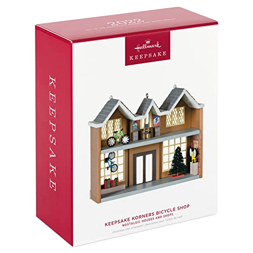 Hallmark Keepsake Christmas Ornament 2022 Year-Dated, Nostalgic Houses And Shops Keepsake Korners Bicycle Shop #TOP2