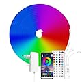 ShineBurky Striscia LED al Neon RGB, 12V 5M Nastri LED Strisce con APP Controller, Telecomando IR, IP65 Impermeabile Luci LED Flessibile Striscia Luminosa per Camera da Letto, Bar, Casa, Feste