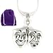 Drama Mask Necklace Tragedy Comedy Mask Thespian Mask Charm Necklace Pendant Jewelry Theatre Theater Gift for Women Men Boys Girls Actors and Actress on Silver Plated Snake Chain