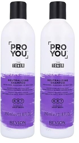 REVLON PROFESSIONAL PRO YOU THE TONER NEUTRALIZING SHAMPOO, Tonalizzante Capelli Decolorati, Anti-giallo, Capelli Biondi, 350 ml (Confezione da 2)