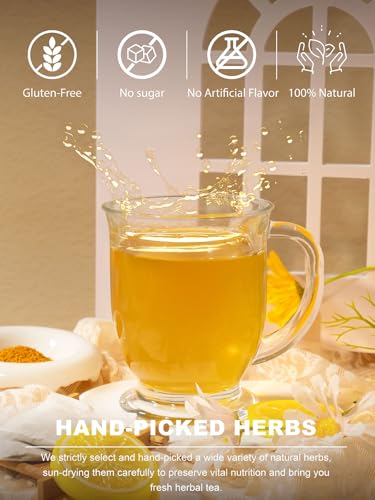 Image of TeeLux Turmeric Chai Tea, Turmeric Tea with Licorice, Cinnamon, Ginger & Green Cardamom, Warming & Spicy Flavor, 100 Count