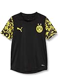 PUMA BVB Stadium Jersey Jr Camiseta, Unisex niños, Black/Cyber Yellow/Away, 164