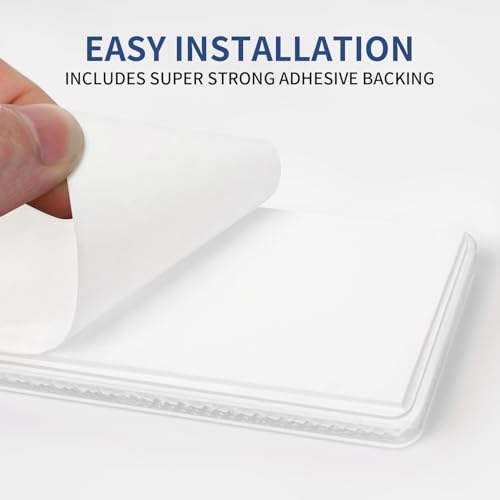 Image of 10 Pack White Self Adhesive All Plastic 3.7'' Rectangle Reflectors for Mailbox, Motobikes, Trailers, Trucks, Boats, Suv's, RV's