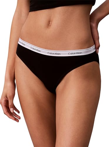Calvin Klein Damen-Bikini-Slip, 5er-Pack, niedrige Taille, Schwarz/Grau Heather/Hawaii Orchidee/Cl, L – Ansicht 4