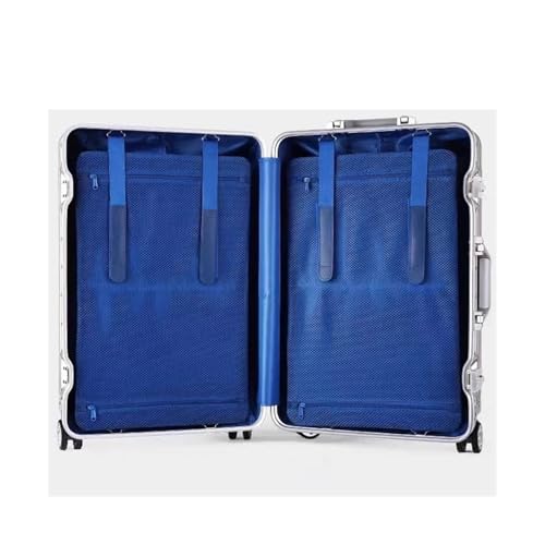 Wheel Speed Sensor Suitcase Aluminum Magnesium Alloy Rolling Luggage Metal Password Trolley Case Carry on Suitcase Trip Cabin ABS Wheel Speed Sensor Front(20")2