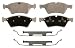 Wagner ThermoQuiet MX1123 Semi-Metallic Disc Pad Set With Installation Hardware, Front