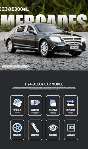 Image of Invite Enterprise Big Size 1:24 Merceedes Benz E300 diecast Metal Pullback Toy car with openable Doors & Light, Music Boys car for Kids Best Toys Gifts Toys for Kids(White-Color)