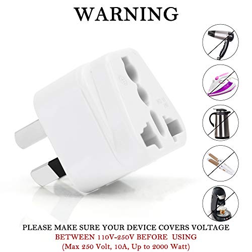 image for WEKSA Premium Travel Adapter with Universal Input, US, UK to Australia