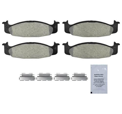 Image of HUSCH D632 Front Ceramic Brake Pads Kit Fit For Ford Bronco 1994-1996, For E-150 2003, For E-150 Club Wagon 2023, For E-150 Econoline 1994-2002, For E-150 Econoline Club Wagon 1994-2002