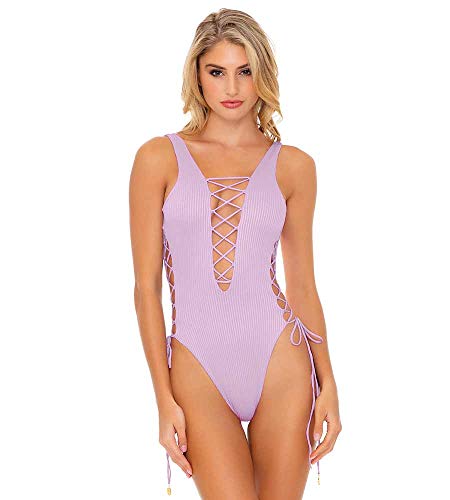 Luli Fama Unicorn ORILLAS DEL MAR Interlaced ONE Piece Bodysuit, M