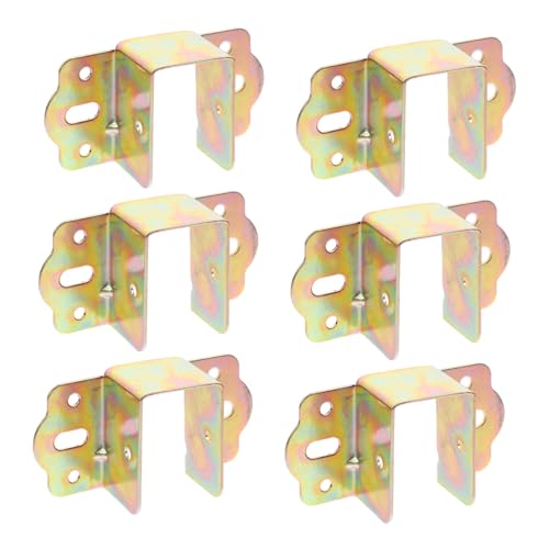 Hoement 6 Piezas Soportes para Cama Reforzados Hebillas para Fijación de Tablero de Herrajes Resistentes para Estructura de Cama