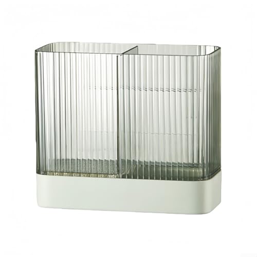 NEIQIUWING Soporte para cubiertos escurridor para encimera de cocina y montaje en pared, estante ventilado para utensilios con bandeja extraíble, organización que ahorra espacio para cucharas