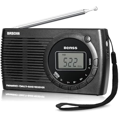 Portable Radio Digital AM FM SW Radio, Small Pocket Radio Stereo Personal Battery Radio Cover
