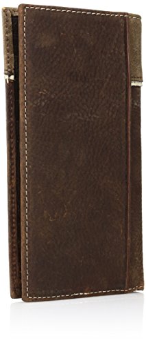 Ariat Men's Distressed Shield Inlay Rodeo Western Leather Excluding Trim Wallet, Lightweight, Brown #TOP1
