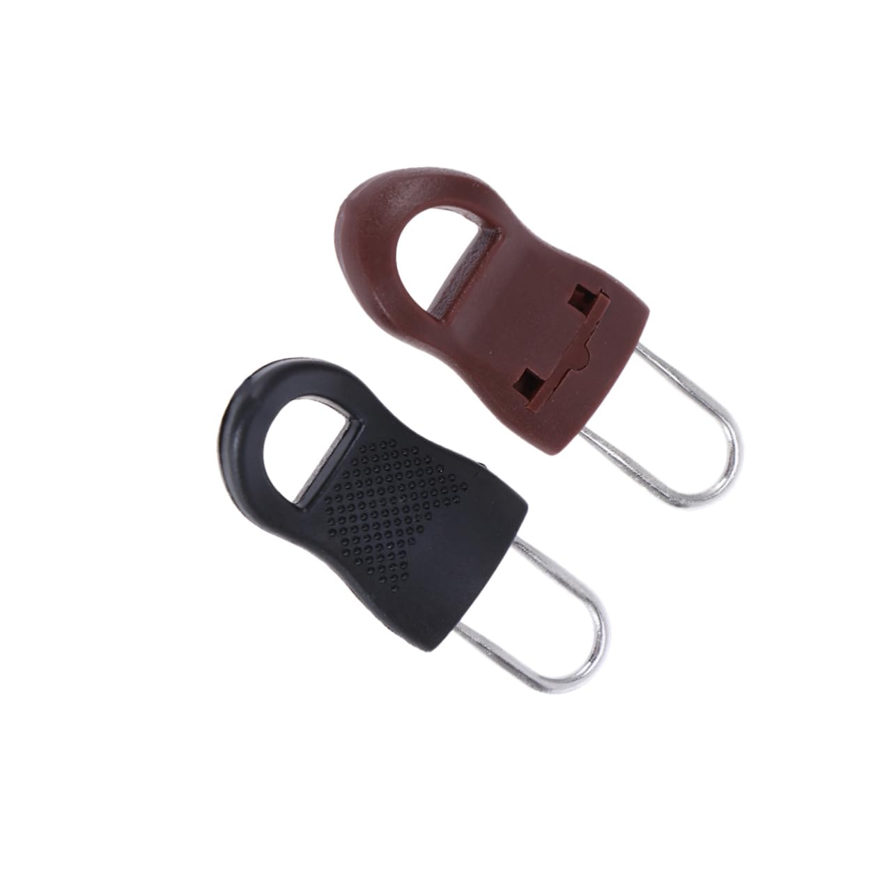 Beatifufu 2Sets Zipper Pulls Multifunctional Replacement Zipper Sliders for Handbags Coats and Luggage Black Resin Repair Parts Total