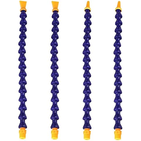 4 Pcs Coolant Hose 1/2 Universal Flexible Coolant Pipe Plastic Round Nozzle Water Oil Coolant Pipe for Hydraulic or CNC Machine Water Cooling System Cover