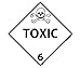 Sign, PLACARD, TOXIC 6, 10 3/4X10 3/4, PS VINYL (13 Pack)