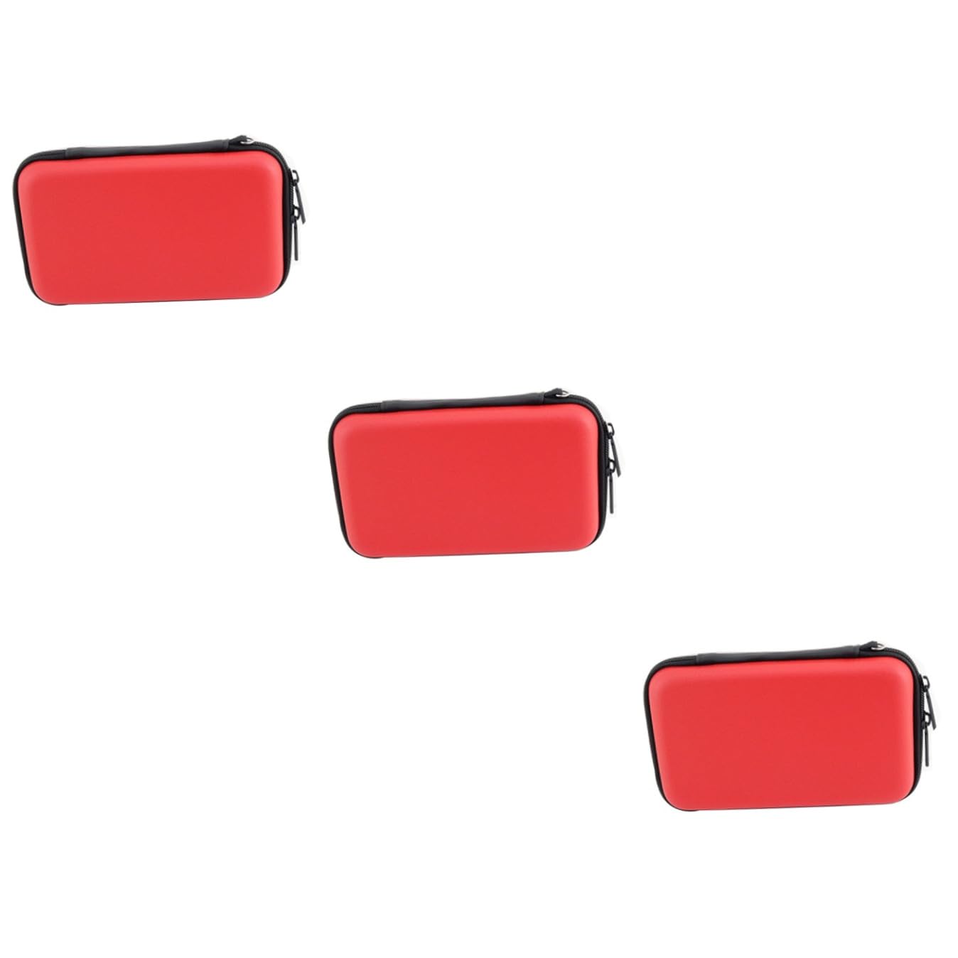 Gadpiparty 3pezzi Organizer Elettronico Da Viaggio Borsa Di Stoccaggio Portatile Per Accessori Elettronici Struttura Interna Colore Rosso