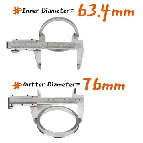 Anneau de moyeu central 76-63.4 en alliage aluminium pour supprimer vibrations