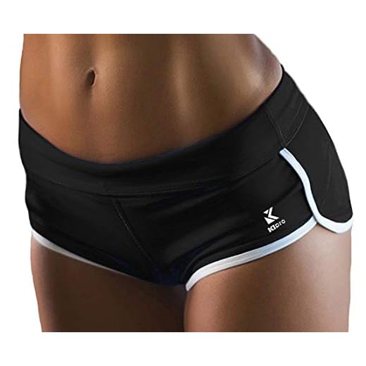 Kipro Capri Short Legging,High Waist Running Workout Pants for Women Black/White, X-Large