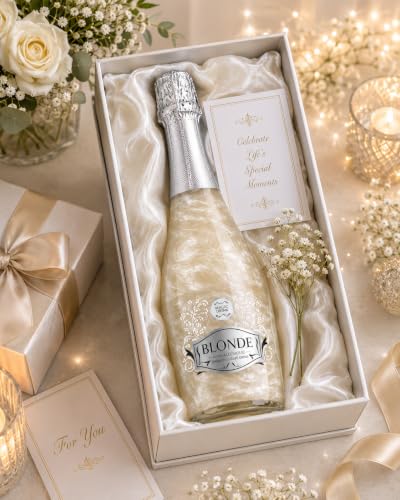 Image of Blonde Magic Drink Sparkling Grape Drink, 750 ml | Premium Non-Alcoholic Celebration Beverage with Magical Shimmering Effect | Perfect for Parties, Gifting & Special Occasions (Silver - 750ml)