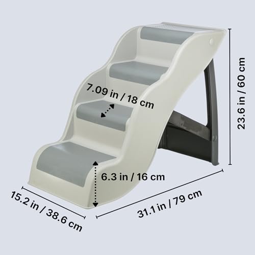 Trixie Lightweight 4-Step Pet Stairs, Gray by TRIXIE - Image 6