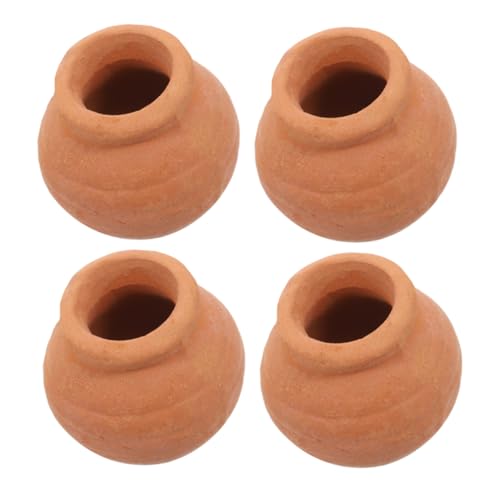 AKOOSY 4pezzi Vasi in Terracotta Piccoli Per Piante Fioriere Mini in Argilla Per Piante Da Vasi Per Artigianato Decorazioni Per Bonsai