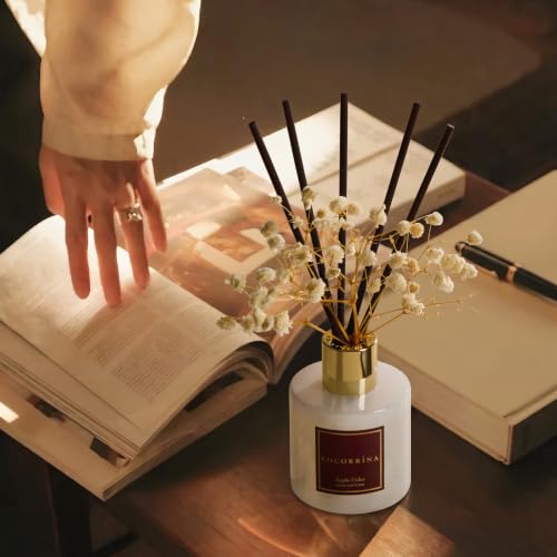 Image of COCORRINA Reed Diffuser - Apple Cider 3.38 fl oz Reed Diffuser for Bedroom Bathroom Home Decor