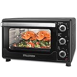 🥰 PRAKTISCHE EIGENSCHAFTEN - Der Stillstern Mini-Backofen überzeugt mit Details: Deutsche Version, 120 Minuten Timer, Großer Innenraum für deine Lieblingspizza oder die doppelt verglaste Tür. Durch das zeitlose Design in jede Küche geeignet!