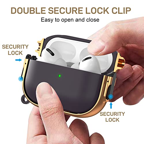 Image of Maxjoy for AirPods Pro 2nd /1st Generation Case with Lock, Cute AirPods Pro 2 Case Lock Protective Hard AirPod Pro Cover for Women Men with Keychain for Airpod Pro (2023 /2022 /2019), Dog