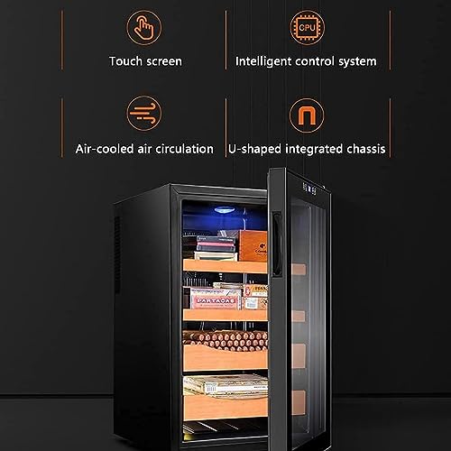 70L elektrische koelkast, 400 tellingen koeling en verwarming temperatuurregeling kast vochtigheidsbereik 65-75% met Spaanse cederhouten planken en hygrometer, cadeau for mannen vader man - Image 3