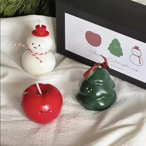 クリスマスキャンドル 3個セット 箱付き アロマキャンドル 蝋燭 誕生日 記念日