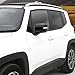 SQQP Exterior Side Rearview Mirror Caps Cover Trim Fit for Jeep Renegade 2016-2025(Black)