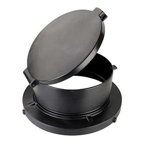 New Pig 55-Gallon Open-Head Poly Drum Lid | 24-1/2" Diam X 11" | Black | Drm965-Bk #TOP25