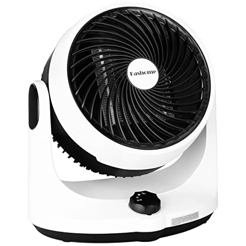 Fashome 1500w Upright and Flatbed Fan Heater with 3 Heat Settings / Cool Blow Fan / Variable Thermostat / Frost Watch / Overheat Protection / BEAB and GS Safety Approved/90°Oscillating - white Cover