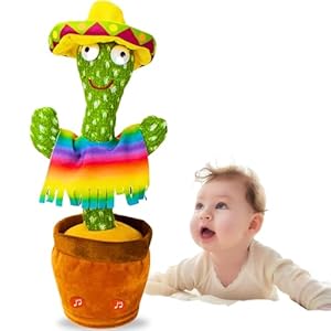 Coolcubes Dancing Cactus Baby Toys – Dancing+Singing+Talking+Mimicking Interactive Toy and Gifts for 1 Year Old Girl and Boy, 120 Songs (Hawaiin Version)