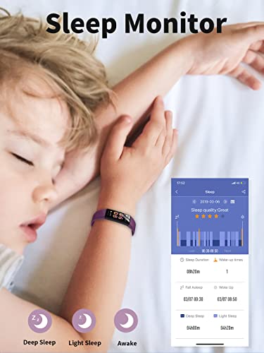 Digeehot Kids Fitness Tracker Watch For Boys Girls Age 5-16, Waterproof Fitness Watch, Sleep Tracking, Calorie Counter, 11 Sport Modes Tracker And More - Kids Watch With Replaceable Band #TOP3