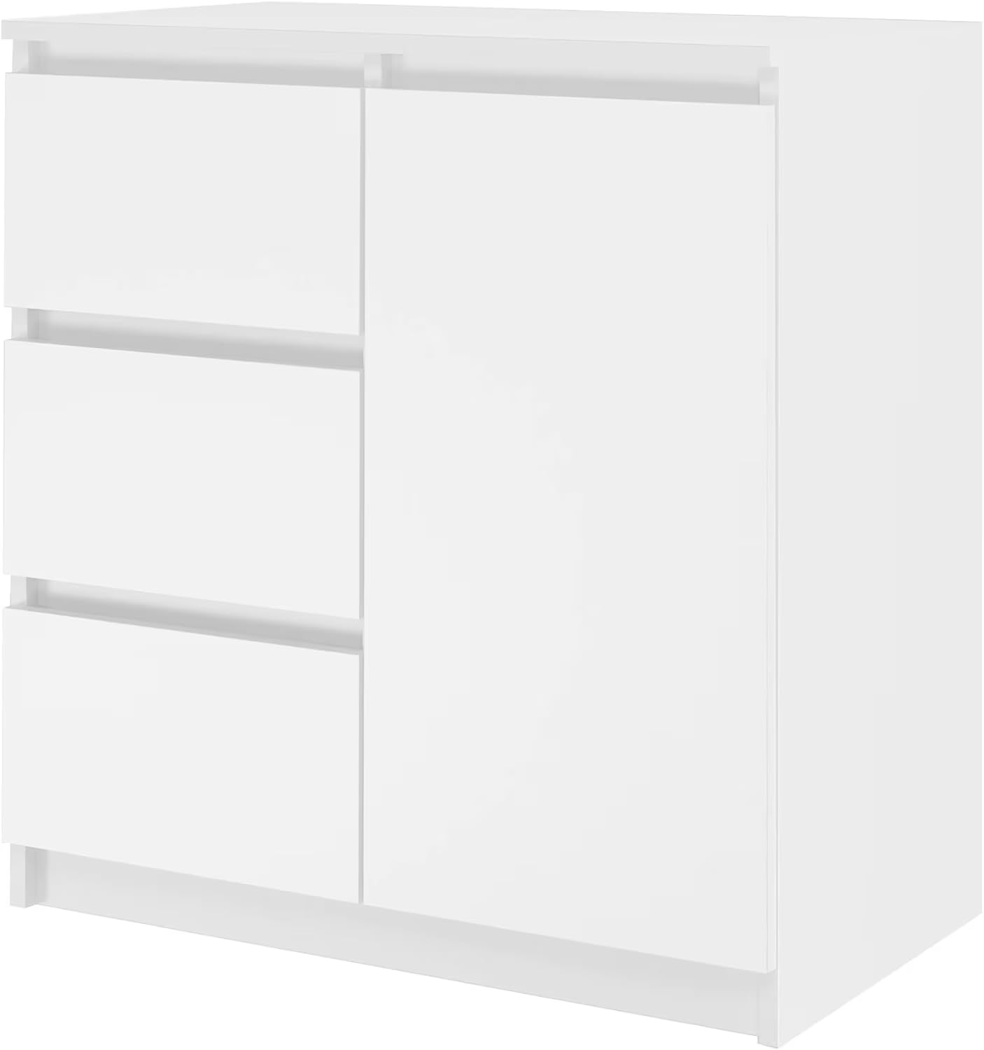CDF Cassettiera 1D3S | Colore: Bianco | Armadio per documenti e piccoli oggetti | Ideale per soggiorno, camera da letto, cameretta dei bambini e ufficio | 3 cassetti spaziosi | facile da montare
