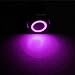 ESUPPORT 16mm 12V 3A Car Purple LED Light Angel Eye Metal Push Button Toggle Switch Socket Plug Latching Black Shell