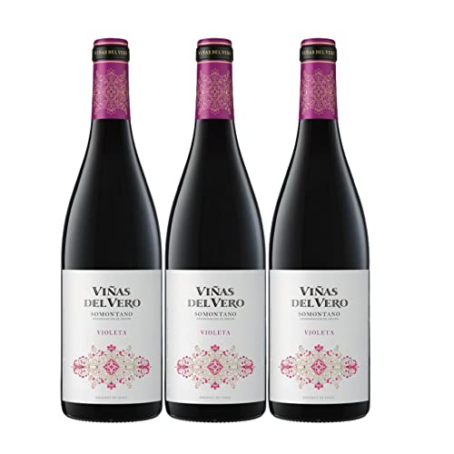 Viñas del Vero Violeta - Vino Tinto - Syrah y Garnacha - D.O. Somontano - 3 botellas de 750 ml - Total: 2250 ml Cover