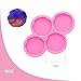 1.7 Inch Silicone Mold for DIY Irregular Round Circle Phone Grip, 4-Cavity Epoxy Resin Casting Mould for Jewelry Making, Badge Reel and Phone Socket
