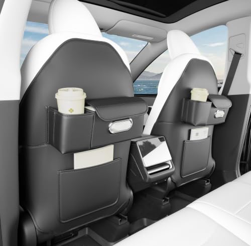 Image of TOPABYTE Seat Back Kick Protector Organizer for Tesla Model Y Model 3