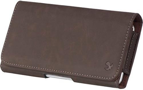 For Samsung Galaxy J7 , GALAXY S8 Plus , S7 EDGE , GALAXY S6 EDGE PLUS , GALAXY NOTE 5 , NOTE 4 , NOTE 3 , NOTE 2 ~ EXTRA LARGE Horizontal Leather Pouch Carrying Cover Case Holster w/ Belt Clip Magnetic Closure - Brown