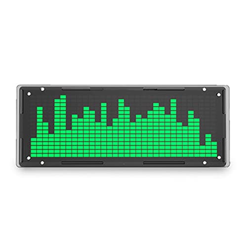 ZNWEATCZ Analizador de Espectro, Ecualizador de Audio Ajuste de Brillo de 8 Niveles, Barra de Sonido 7 Tonos de Llamada de Música para en Casa, Coche,Verde Cover