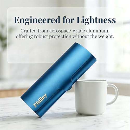 Image of Philley Aluminum Ultra-Light Eyeglasses Case Hard Shell Nearsighted Glasses Case for Women & Men