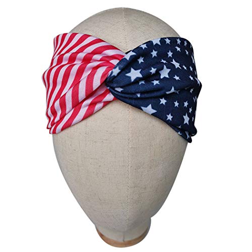 Patiky Women Hairbands Elastic Running Sport Headband Hair Accessories For 4Th Of July Stars Stripes Headwrap Ts06N (Set 2) #TOP2