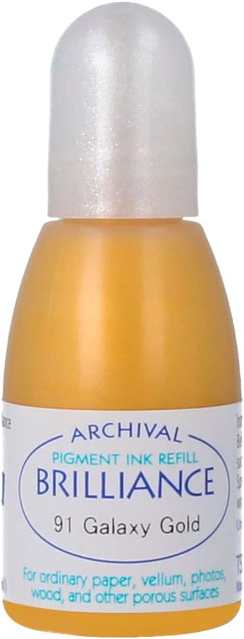 Brilliance Refill Inks Tsukineko Re-Inker, Galaxy Gold