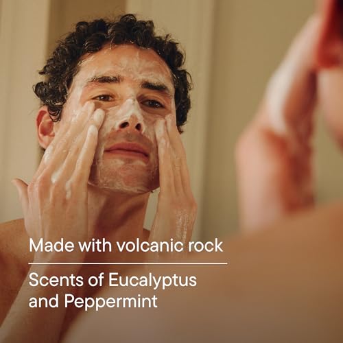 Image of Harry's Exfoliating Face Wash for Men, Gentle Facial Skin Care Products with Volcanic Rock Exfoliant, 2 Fl. Oz, Pack of 3 (Trial and Travel Size) TSA Approved Travel Essentials