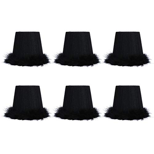 BWLZSP Abat-Jour Lampe Couvercle Lustre, 6 pièces Abat-Jour en Tissu innovant Plume Lustre Pendentif Lampe Couvercle Accessoire Vert